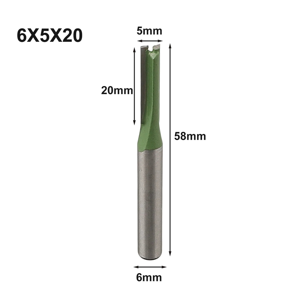 6mm Shank Wood Router Bit – Single & Double Flute Straight Cutter Wood Router Bit Babs