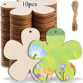 Wooden Flower Shape Set – DIY Crafts, Coasters & Holiday Decor Wood Craft Kit Babs 10pcs