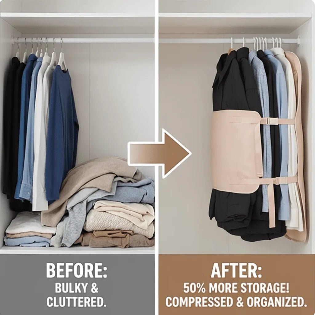 Foldable Clothing Compression Storage Bag & Wardrobe Organizer Clothing Storage Bag Babs