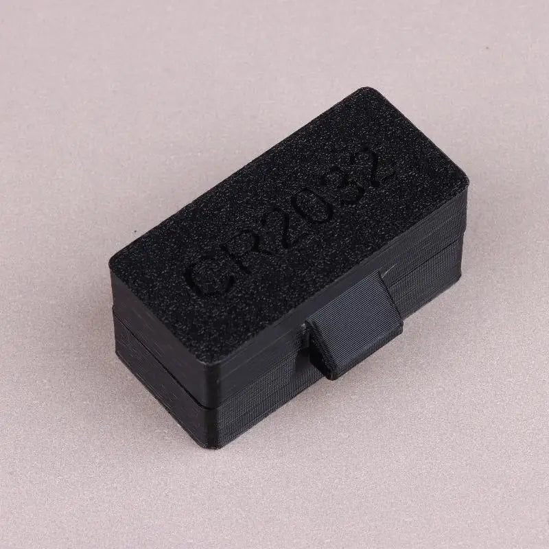 10-Slot CR2032 CR2025 Coin Cell Battery Storage Case Battery Storage Case Babs Black