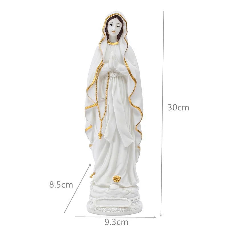 30cm Luminous Virgin Mary Statue | Resin Religious Ornament Religious Statue Babs