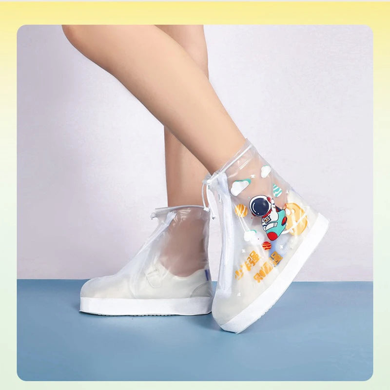 Kids Silicone Waterproof Shoe Covers – Children's Rain Protectors Kids Shoe Covers Babs Astronaut XL(32-33)