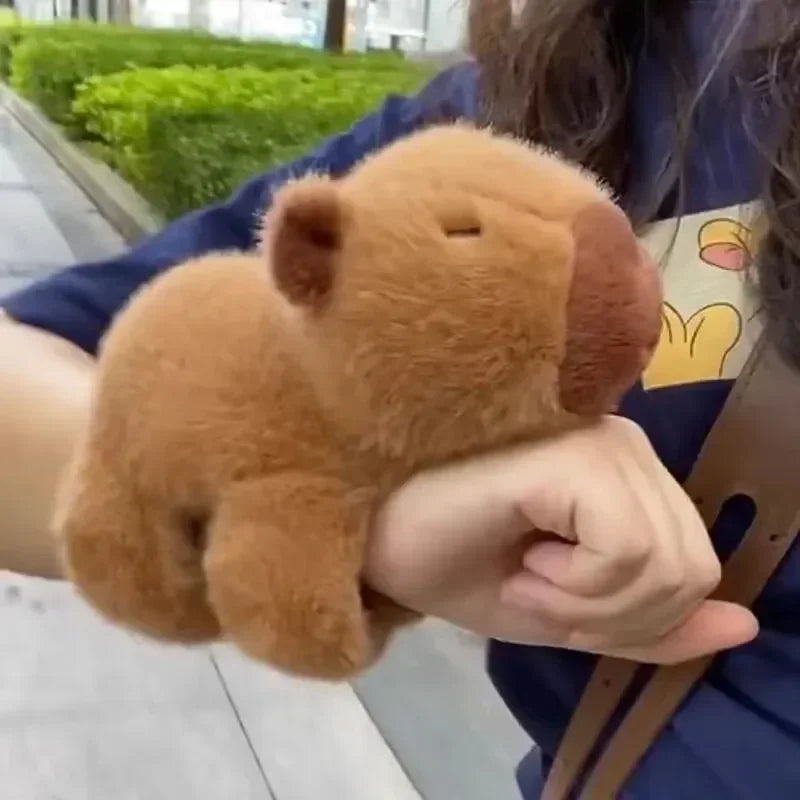 Capybara Slap Snap Bracelet Plush Wristband Kids Gift Snap Wristband Toy Babs