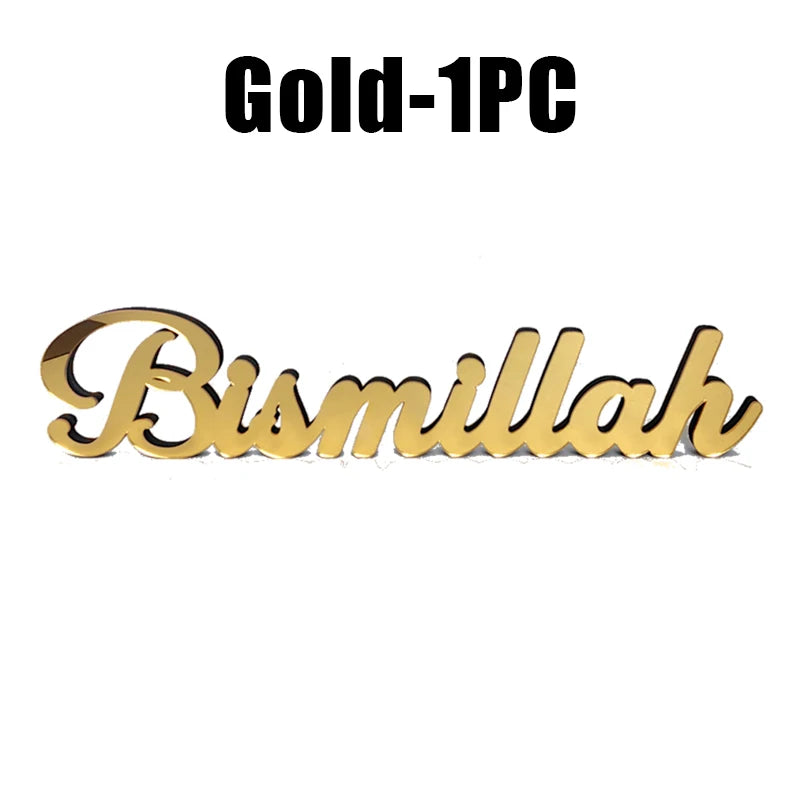 Ramadan Mubarak Gold Crescent Moon Star Desktop Decor Desktop Decoration Babs Gold 1PC