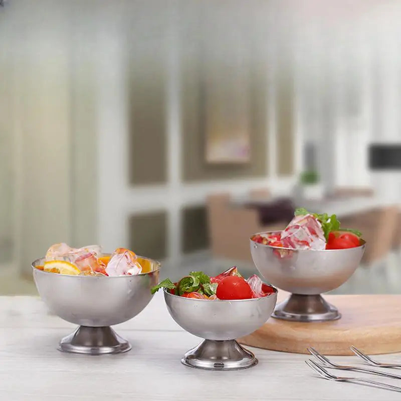 Stainless Steel Dessert Bowl | Ice Cream & Salad Snack Cup Stainless Steel Bowl Babs