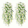 2pcs UV-Resistant Artificial Morning Glory Eucalyptus Garland Artificial Flower Garland Babs b04