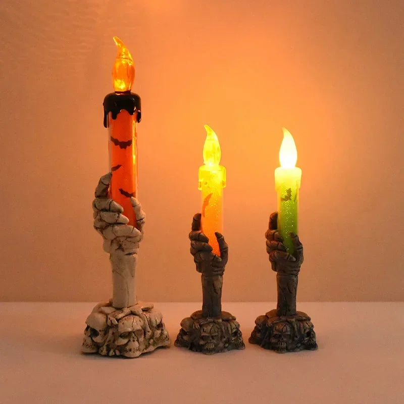 Halloween Skull LED Glowing Candle Lamp – Spooky Party Decor Halloween LED Decor Babs