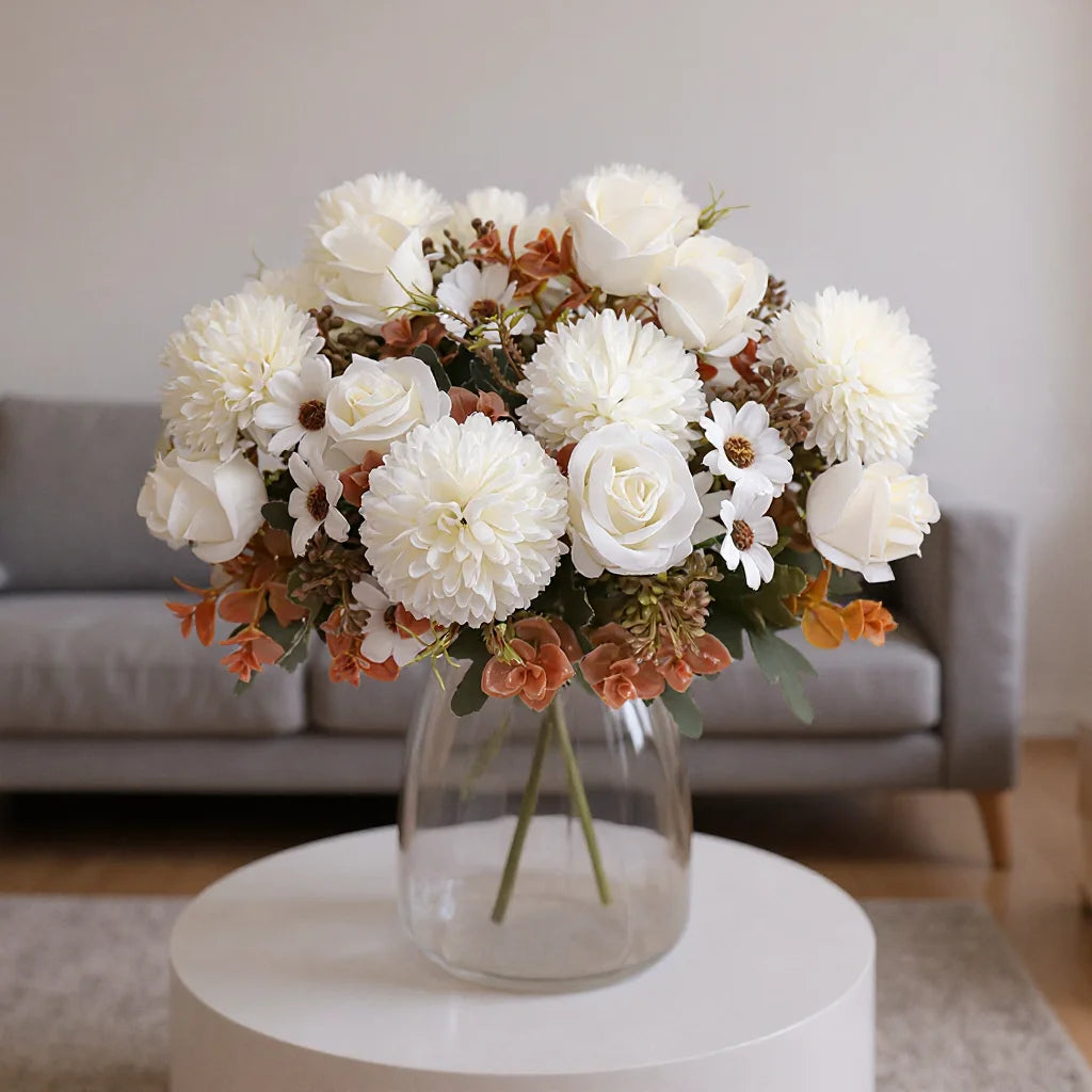 Fall Silk Rose Artificial Flowers – Wedding & Home Decor Artificial Silk Flowers Babs