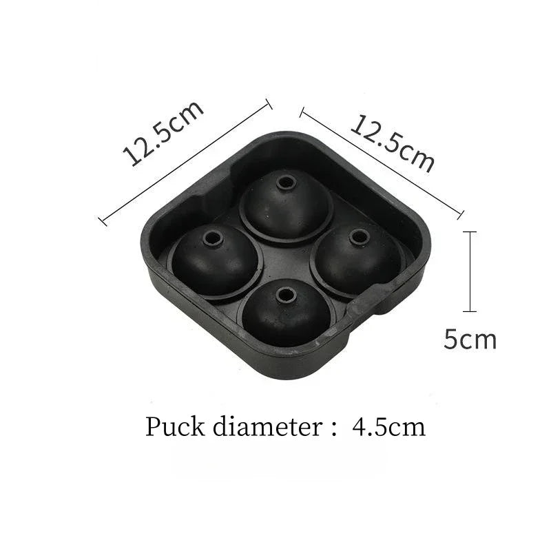 Silicone Ice Cube Mold & Ice Ball Maker – 4/6/8/15 Compartments Silicone Ice Mold Babs 4Grid-Circle