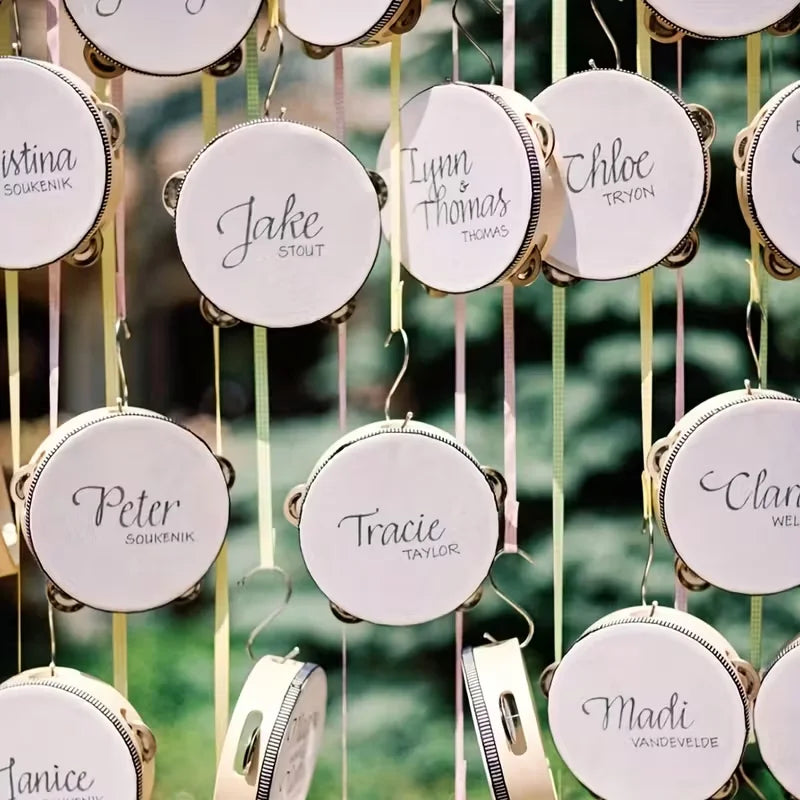6-Pack Tambourine Hand Drums – Wedding & Party Favors Party Tambourine Set Babs