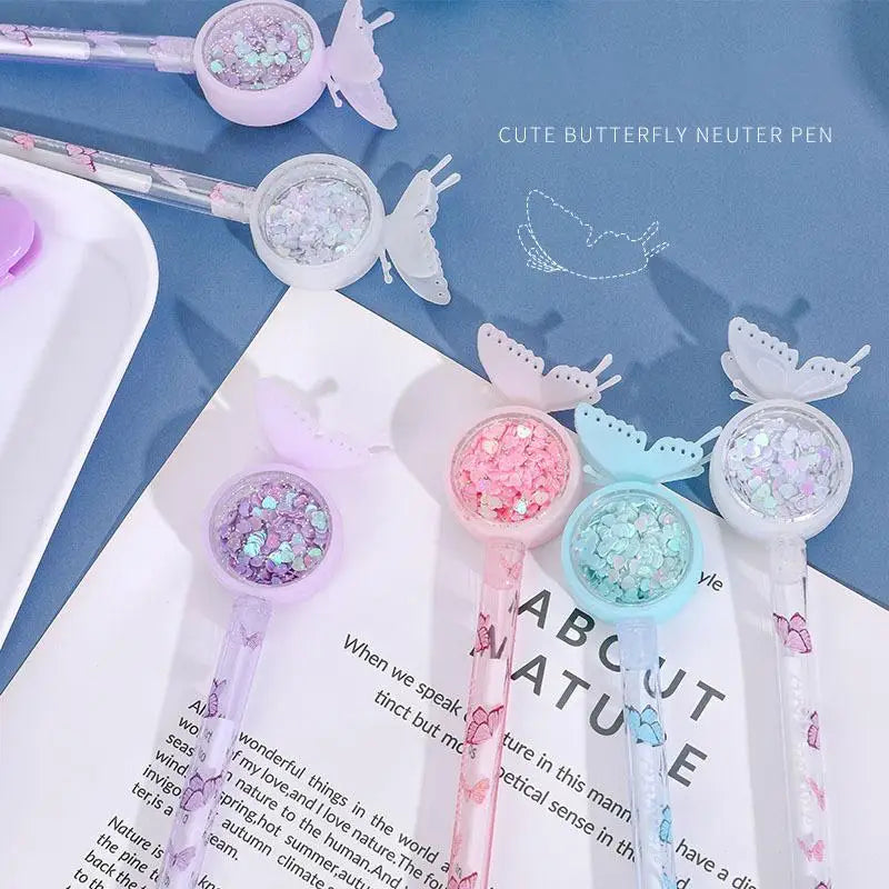 Cute Butterfly Gel Pen – Water-Based Ink, School & Office Gel Pen Babs
