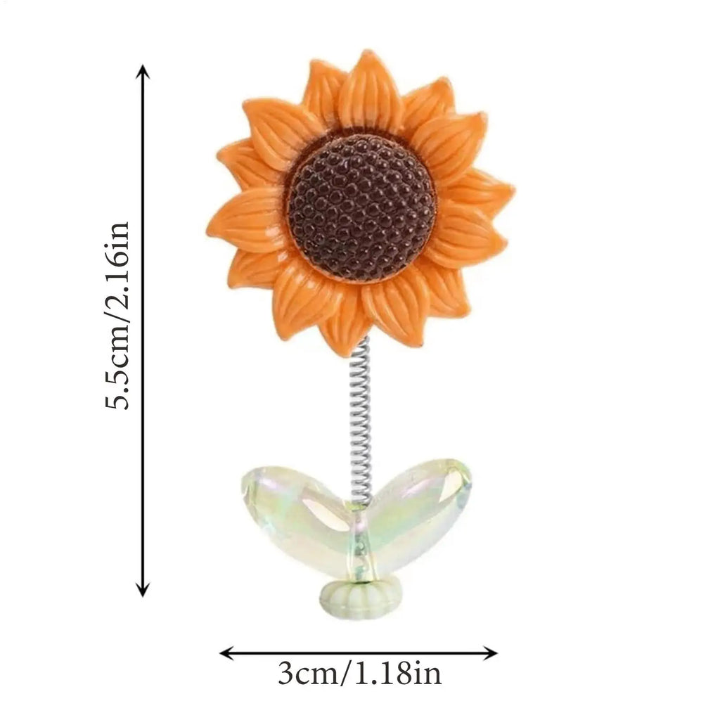 Cute Sunflower Car Decor Set – 5pcs Dashboard Accessories Car Interior Decor Babs