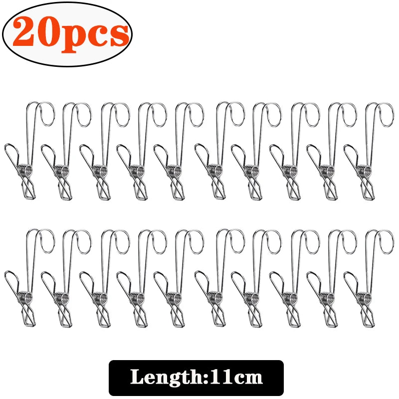 Stainless Steel Clothes Pegs – Heavy-Duty 304 Clothespins Stainless Steel Clothespins Babs 20pcs