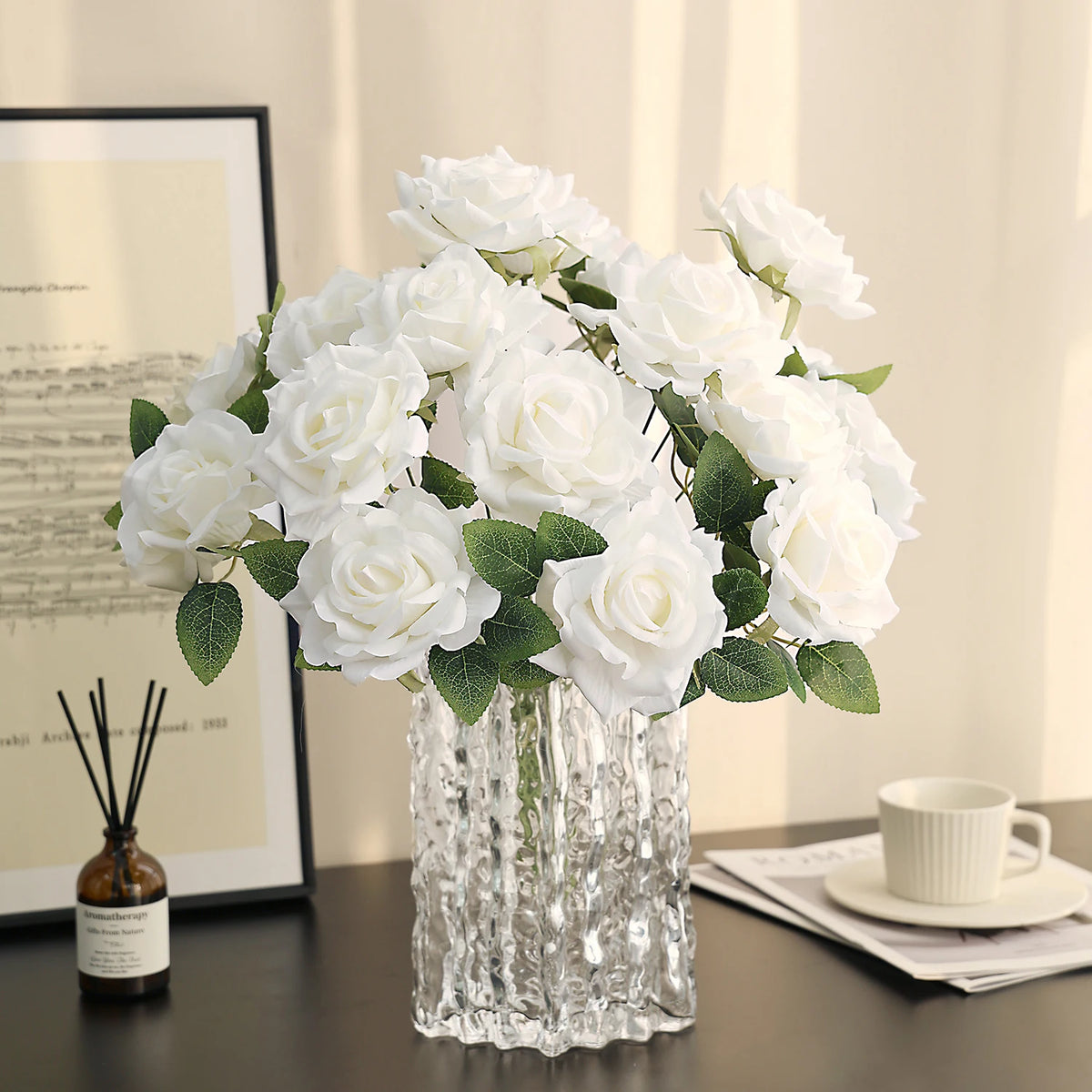 Artificial Silk Peony Bouquet – Wedding & Home Decor Gift Artificial Flower Bouquet Babs