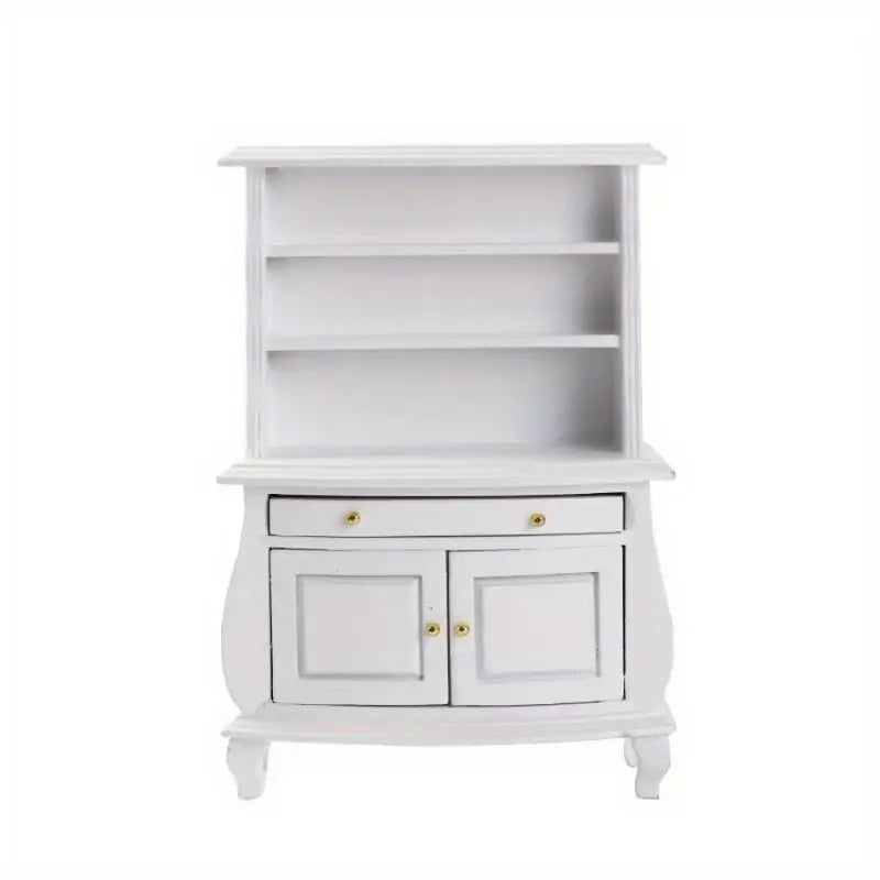 Mini Wooden Dollhouse Bookcase – Openable Desktop Decor Miniature Dollhouse Furniture Babs