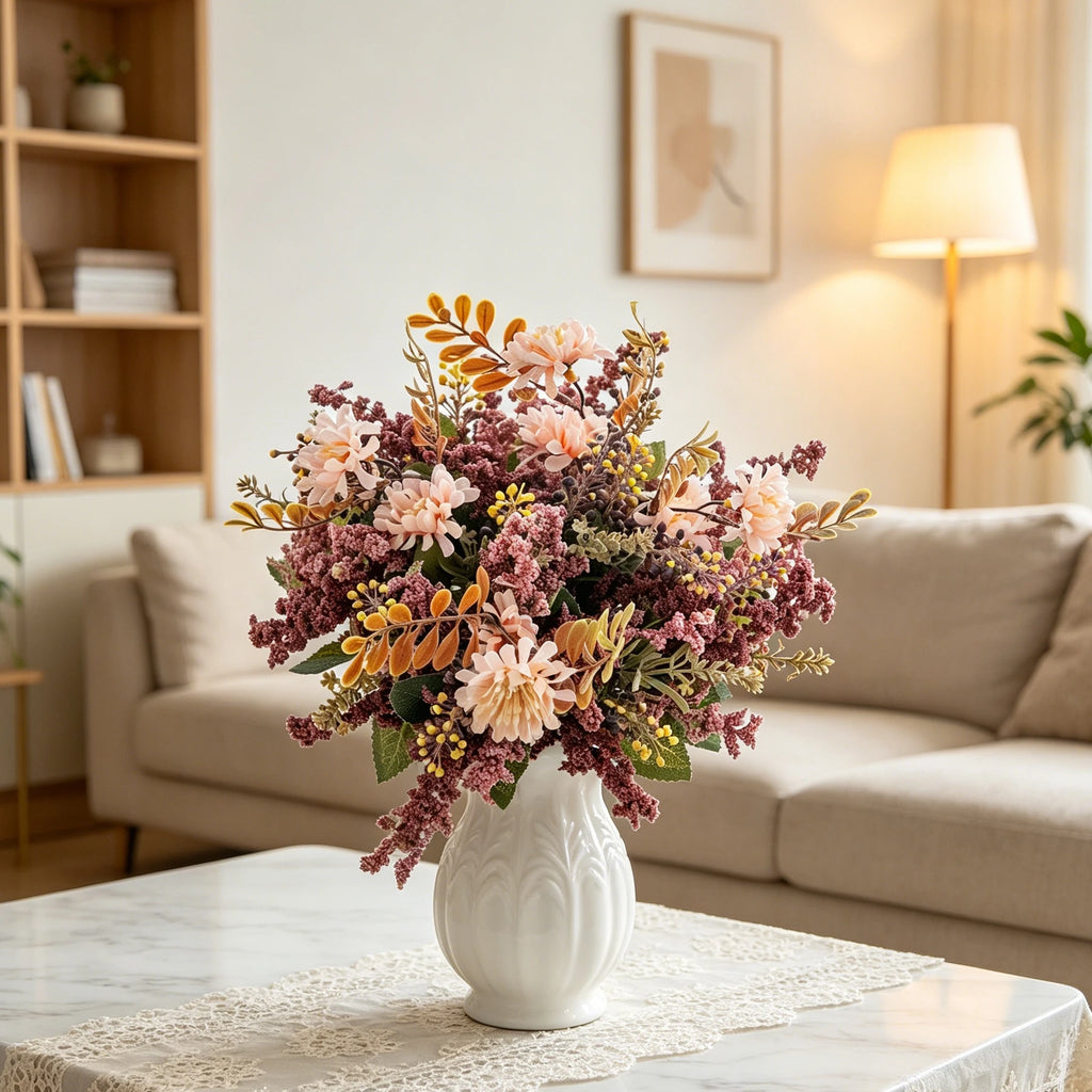 Silk Chrysanthemum Artificial Flowers – Wedding & Home Décor Artificial Flowers Babs