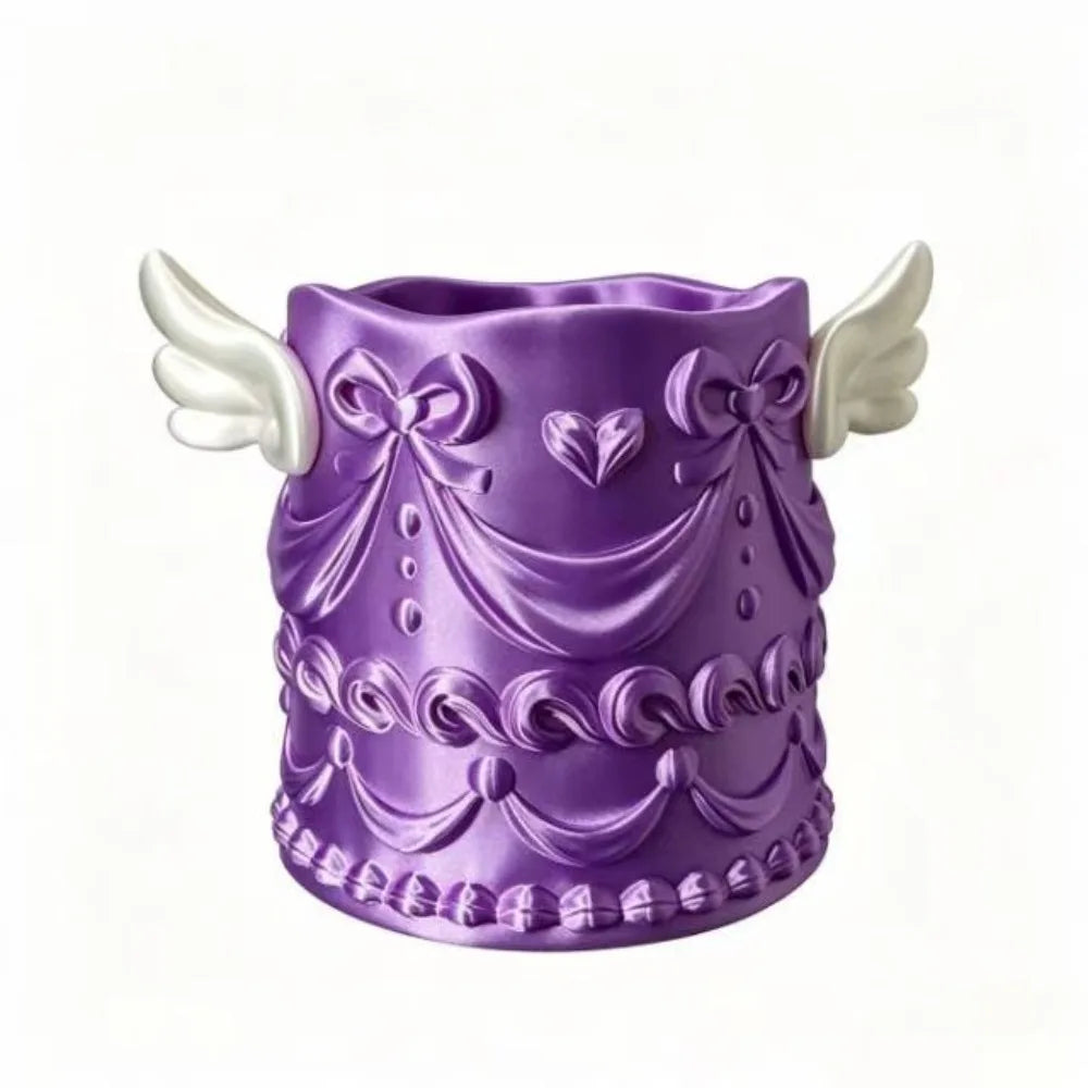Luxury Angel Wings Makeup Brush Holder & Desk Organizer Makeup Brush Holder Babs PURPLE