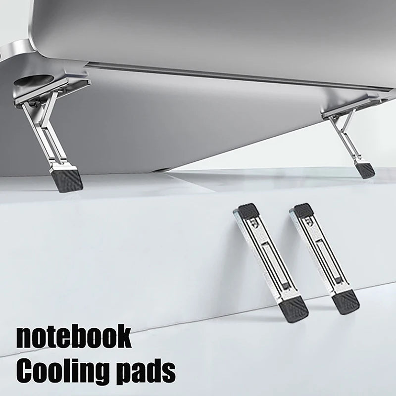 Mini Zinc Alloy Foldable Laptop Stand – Adjustable Height Riser Laptop Stand Babs