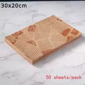 50 Pcs Oil-Proof Food Wrapping Paper – Baking & Burger Sheets Food Wrapping Paper Babs B