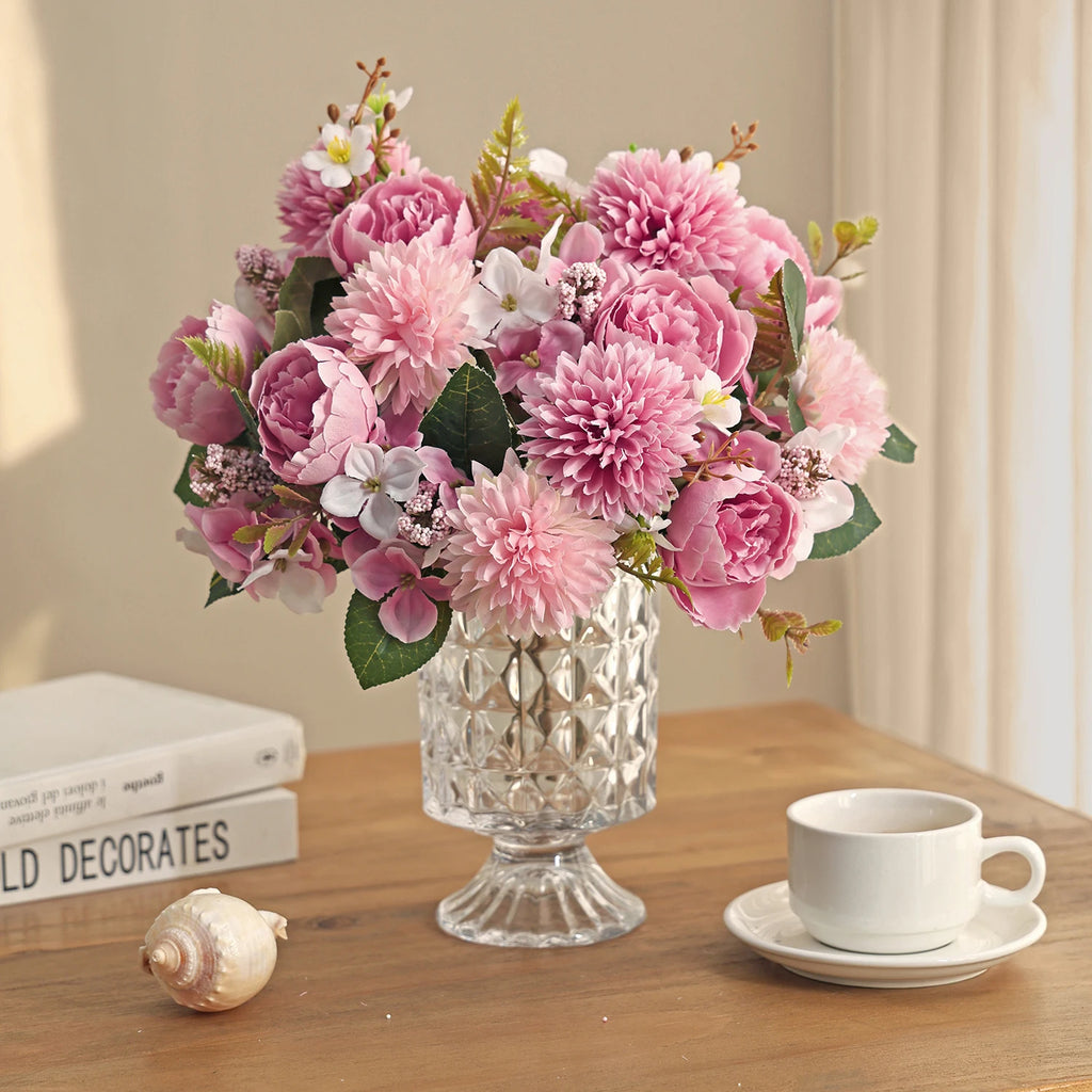Artificial Silk Chrysanthemum Rose Flowers – Wedding & Home Décor Artificial Silk Flowers Babs