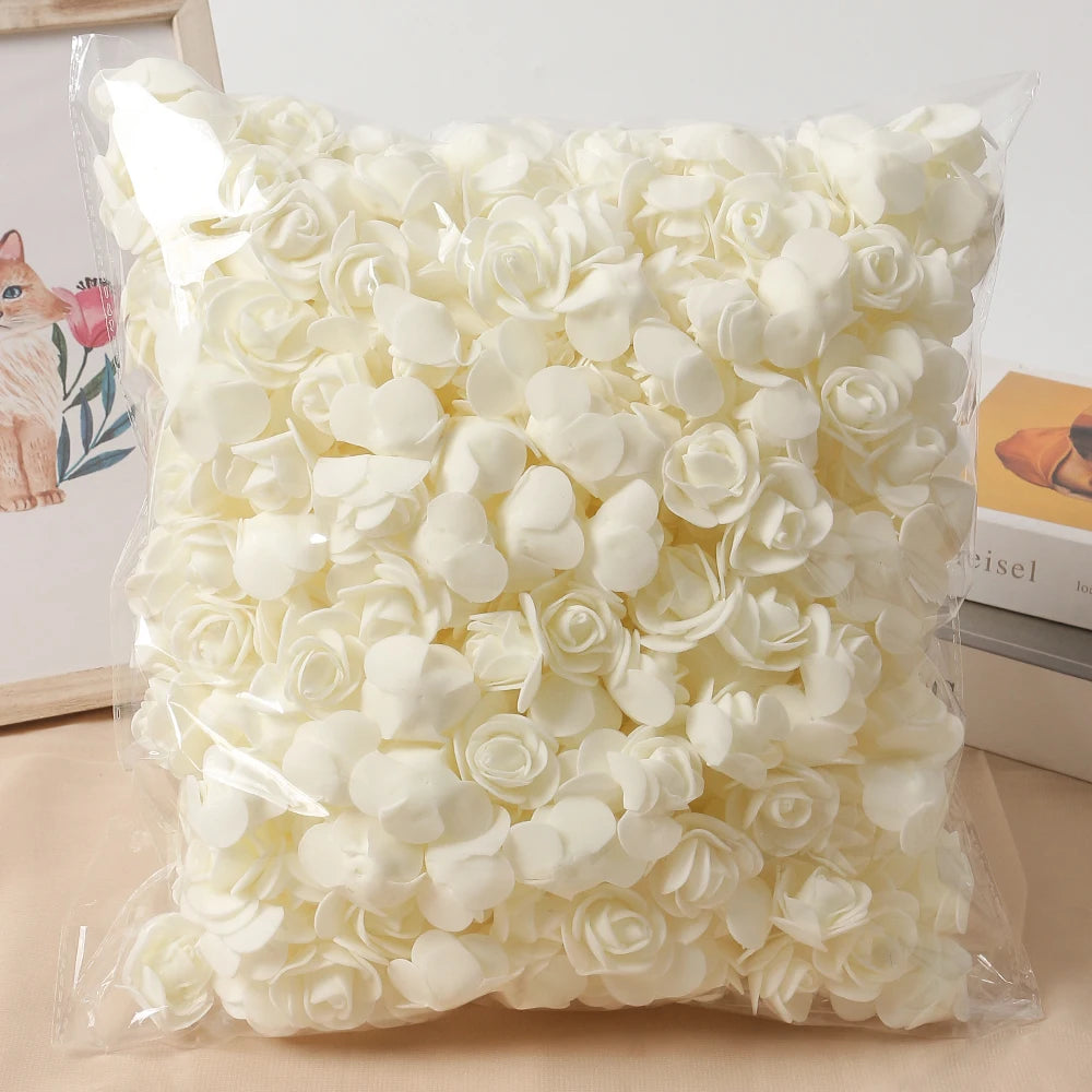100–300 Pcs Foam Artificial Rose Heads for Wedding & Home Decor Artificial Flower Heads Babs