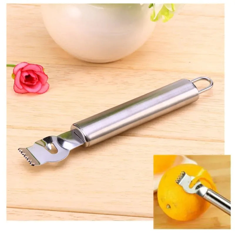 Stainless Steel Citrus Zester & Fruit Peeler Kitchen Tool Citrus Zester Tool Babs