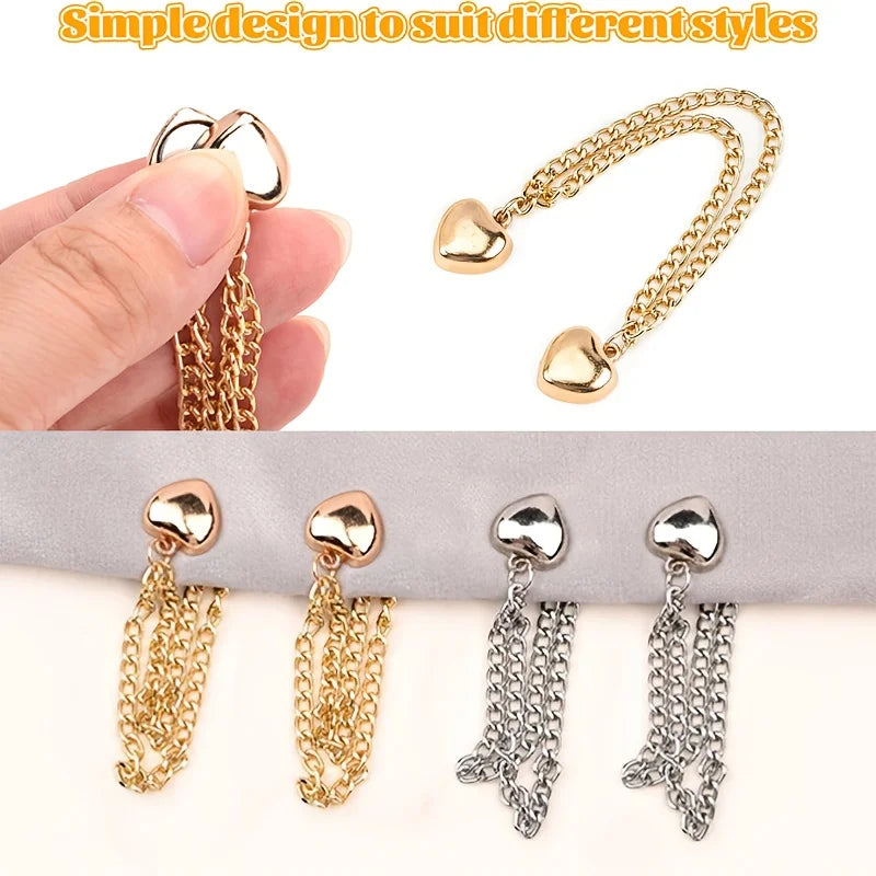 4pcs Magnetic Clothing Clips – T-Shirt Hem Cincher Set Clothing Style Clip Babs