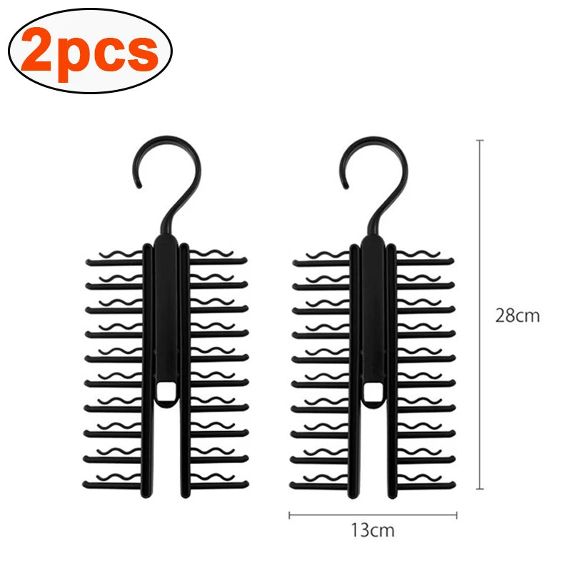 360° Rotating Tie & Belt Rack – Closet Organizer for 20 Ties Closet Tie Organizer Babs 2pcs