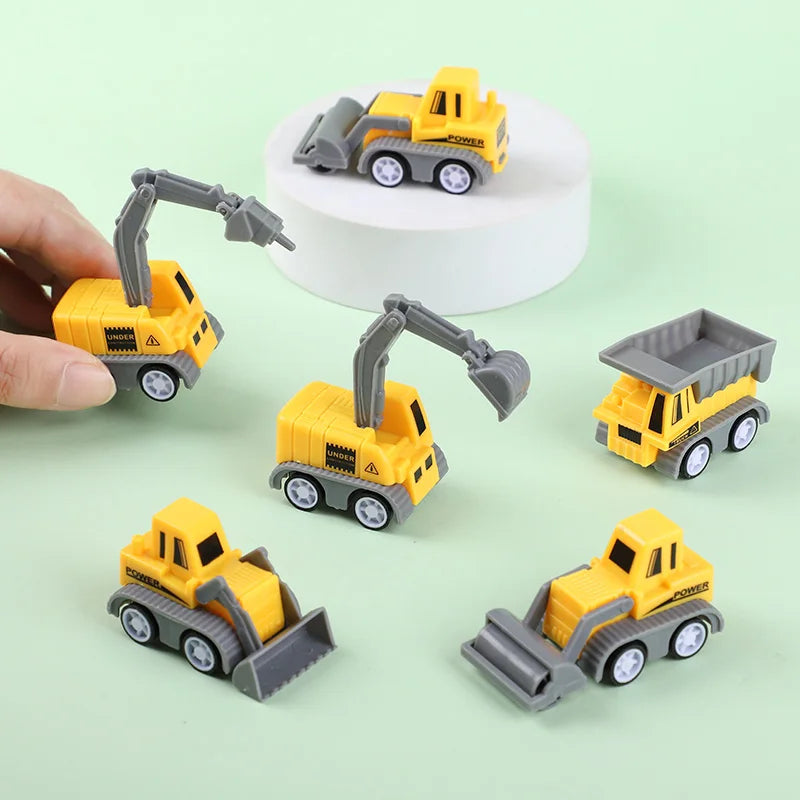 10Pcs Mini Pull Back Construction Vehicles – Kids Party Favors Pull Back Toy Vehicles Babs