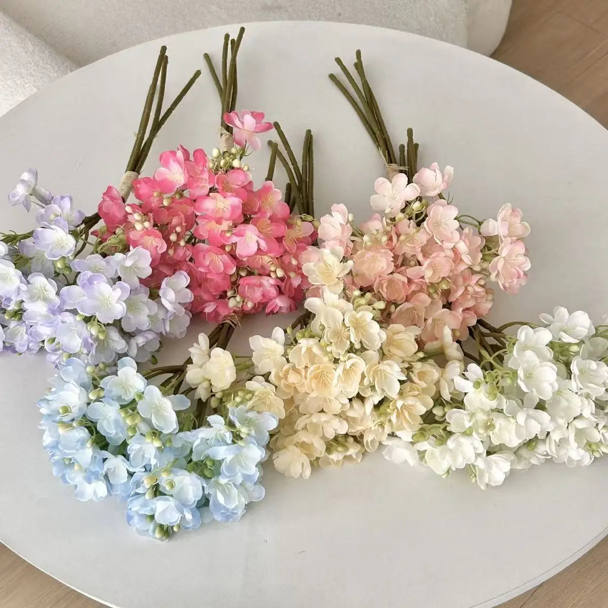 4-Pc Silk Jasmine Artificial Flowers – Wedding & Home Décor Artificial Flower Bouquet Babs