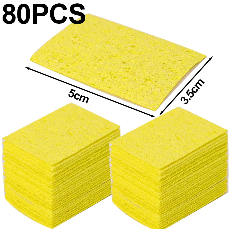 Soldering Iron Tip Cleaning Sponges – 5 to 200 Pack Soldering Tip Cleaner Babs 80PCS