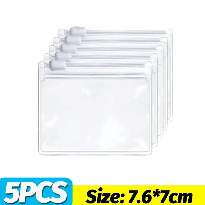 Mini Transparent PVC Storage Bags – Travel Jewelry & Pill Organizer Mini Storage Bags Babs 5PCS