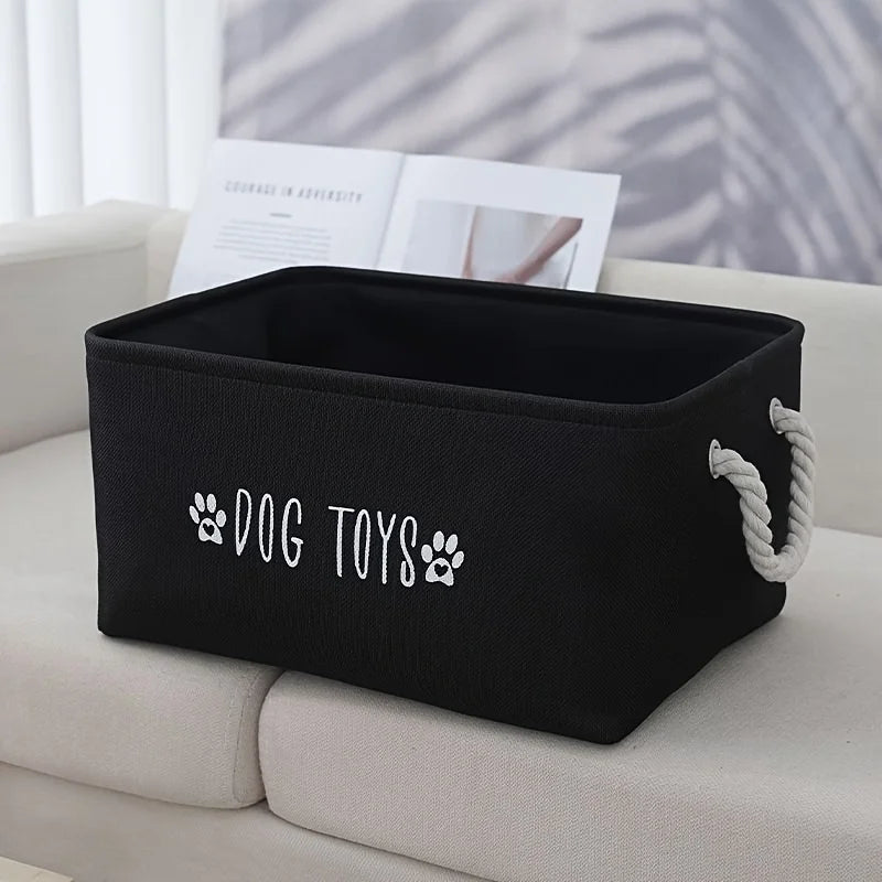 Pet Toy Storage Basket – Woven Polyester Dog & Cat Organizer Pet Storage Basket Babs