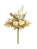 Silk Rose Artificial Flower Bouquet – Wedding & Home Décor Artificial Flower Bouquet Babs Beige 1 PC