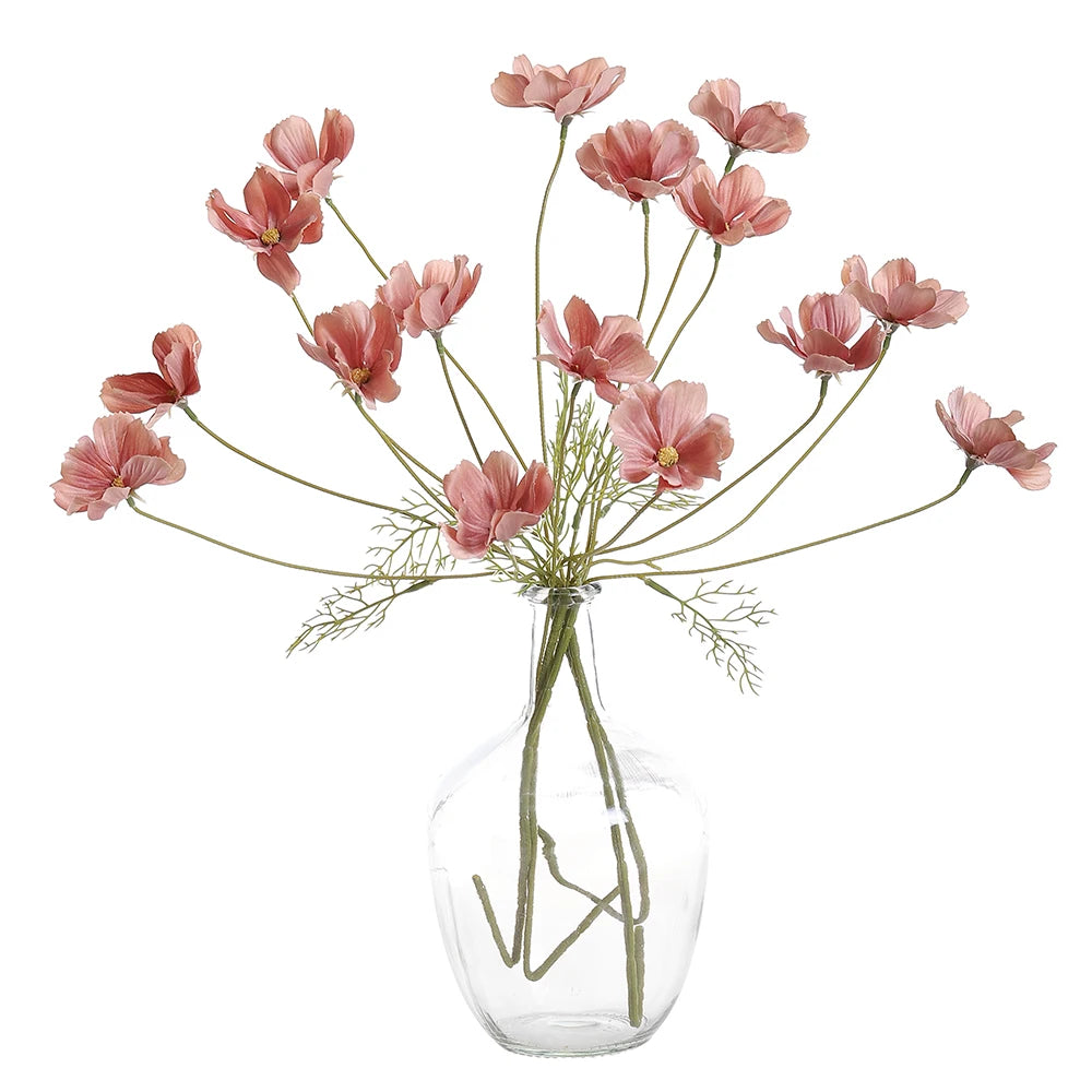 4-Head Autumn Silk Artificial Lily Bouquet – Home & Wedding Decor Artificial Flower Bouquet Babs Light Coffee 1Pcs