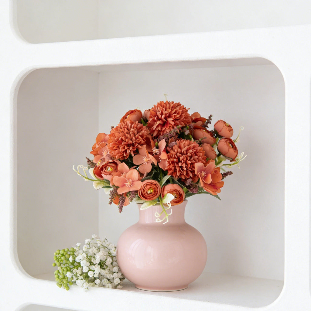 Artificial Silk Hydrangea Rose Bouquet | Home & Wedding Decor Artificial Flower Bouquet Babs