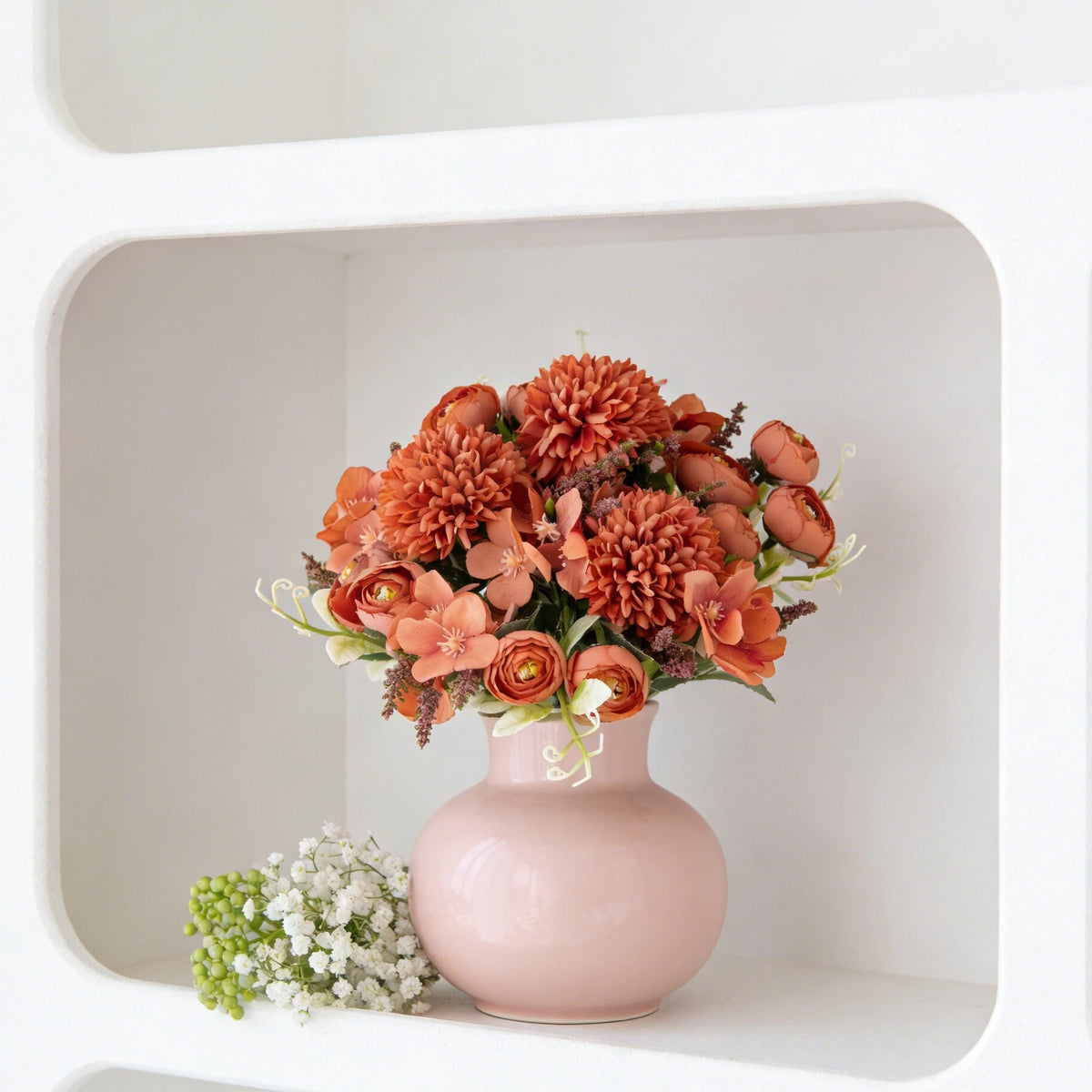 Artificial Silk Hydrangea Rose Bouquet | Home & Wedding Decor Artificial Flower Bouquet Babs