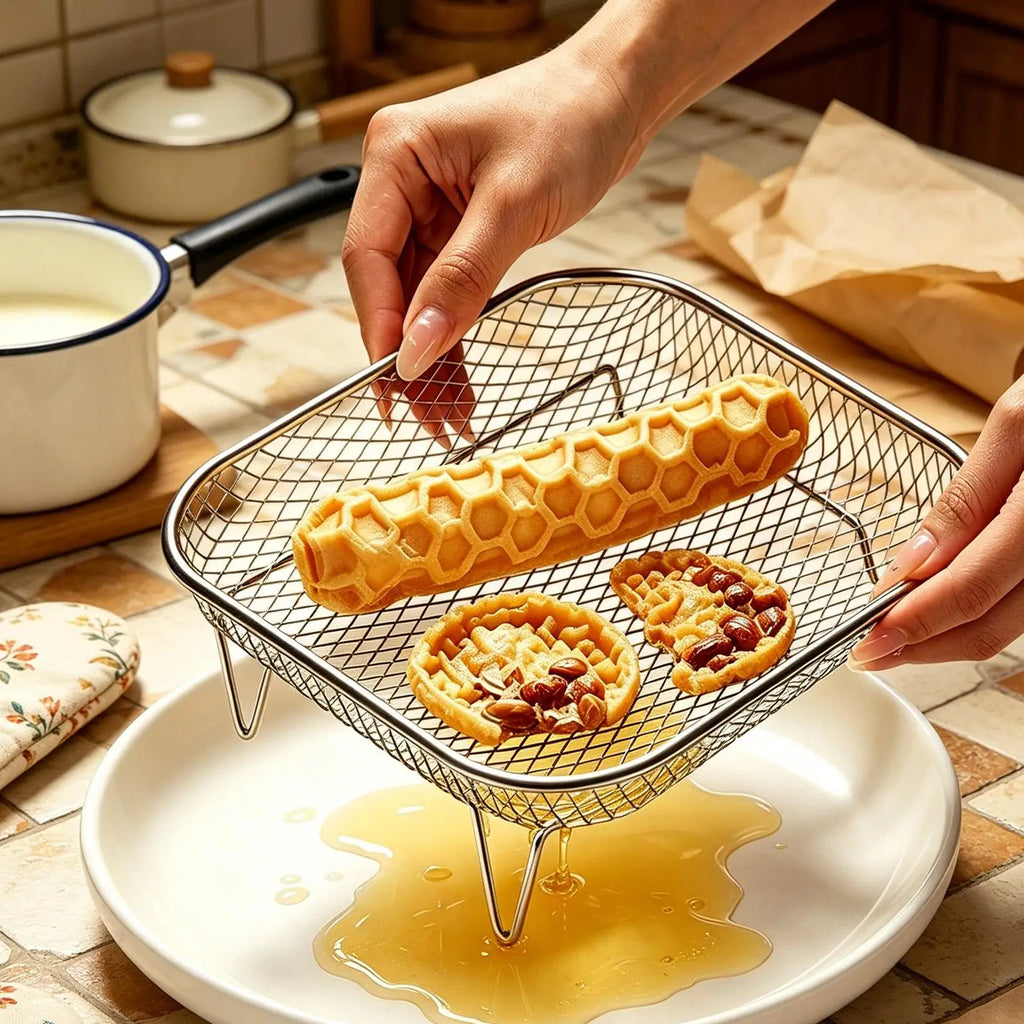 Stainless Steel Air Fryer Rack – Stackable Baking Grill Tray Air Fryer Rack Babs