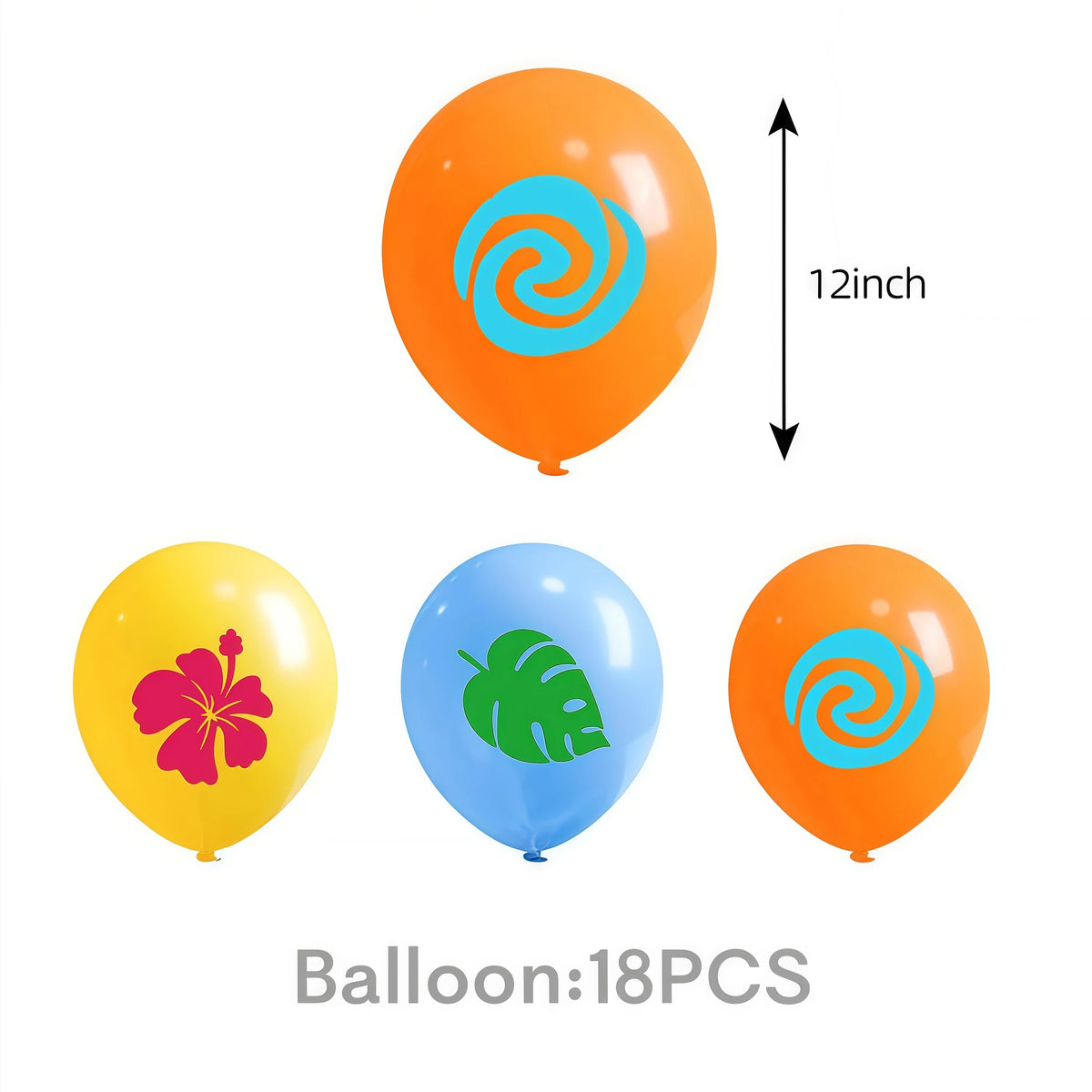 Ocean Theme Birthday Party Kit – Plates, Cups & Balloons Party Tableware Kit Babs 18pcs balloons