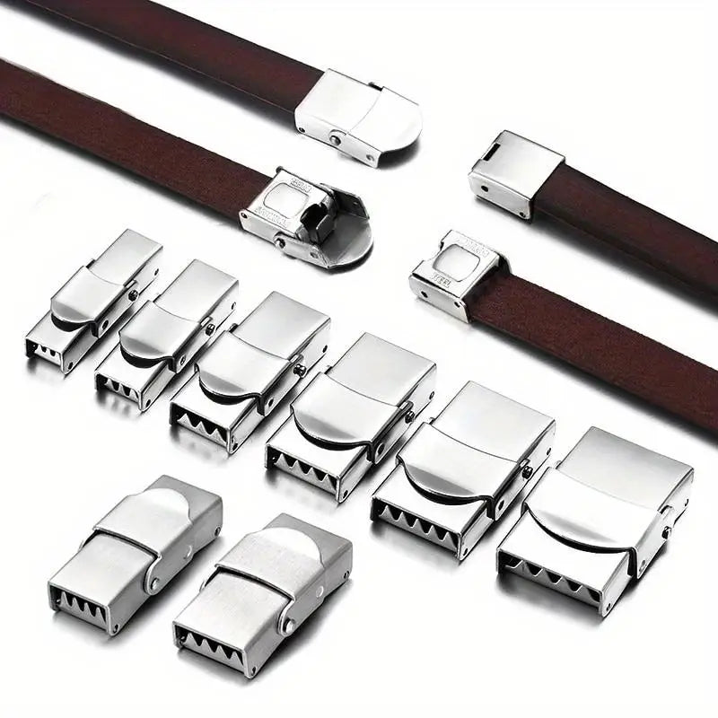 5pcs Stainless Steel Silicone DIY Jewelry Buckle Clasp Set Jewelry Buckle Clasp Babs