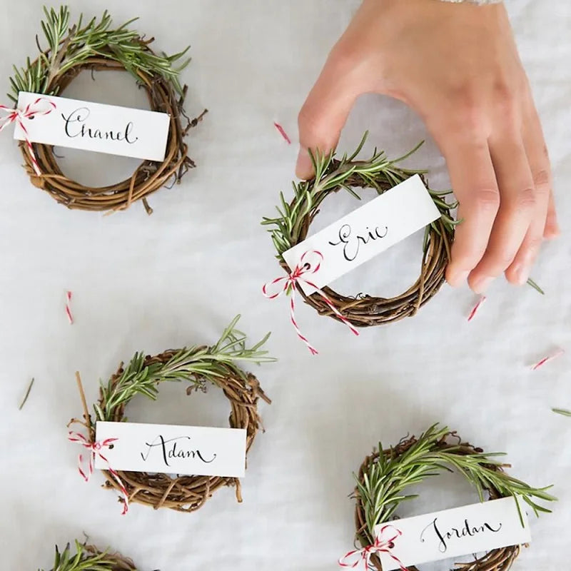 Natural Rattan Wreath DIY Garland – Wedding & Christmas Décor Decorative Wreath Babs