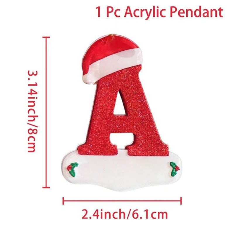 Christmas Acrylic Letter Pendants – Xmas Tree Ornaments 2024