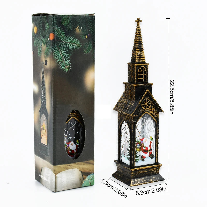 Christmas LED Lantern Santa Snowman Night Light Table Ornament Christmas LED Lantern Babs