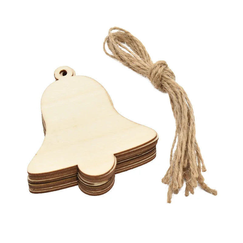 10Pcs Wooden Christmas Bauble Tags – DIY Tree Ornaments Christmas Tree Ornaments Babs Bell
