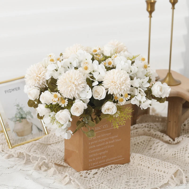 Silk Artificial Flowers – Rose, Sunflower, Hydrangea & Dandelion Artificial Flowers Babs