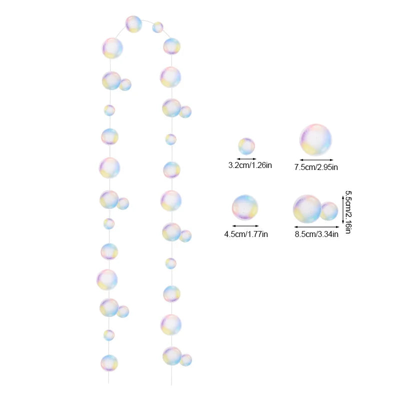 3M Mermaid Bubble Garland Banner | Ocean Party Decoration Party Hanging Banner Babs 1 String
