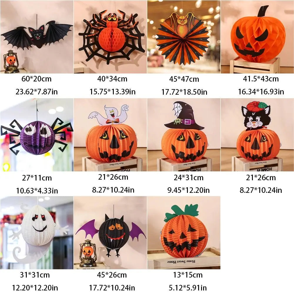 Halloween Paper Pendants – Bat, Ghost, Pumpkin Decorations Halloween Party Decoration Babs