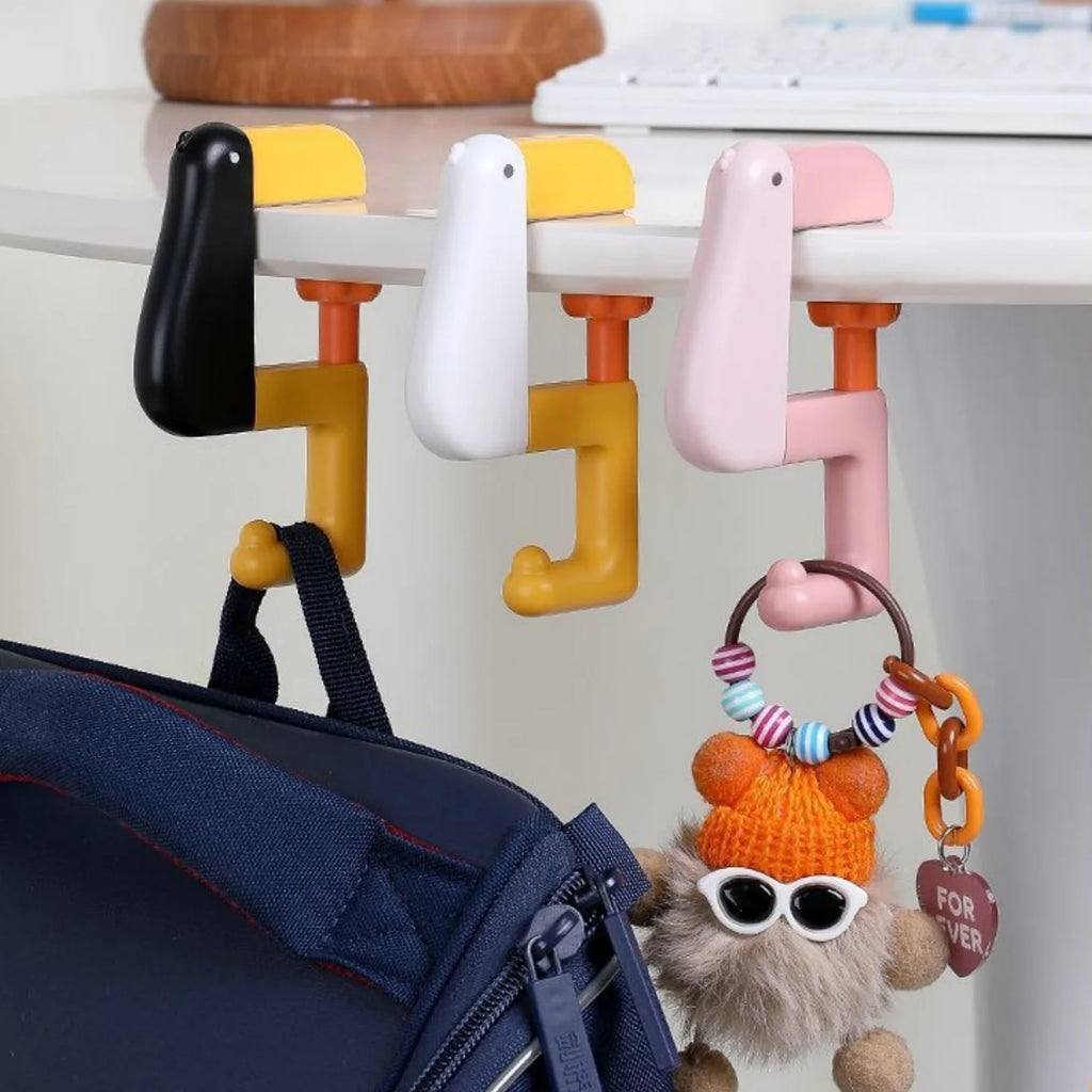 Duck-Shaped Purse Hook – Foldable No-Drill Desk Bag Hanger Desk Bag Hook Babs