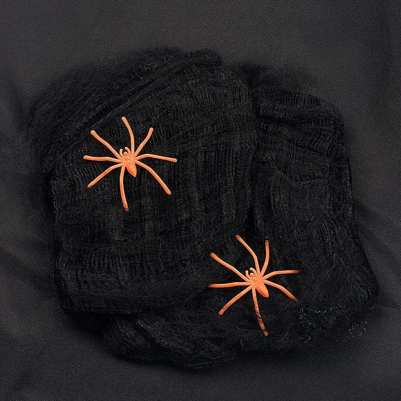 Giant Furry Halloween Spider Prop – 30cm to 200cm Sizes Halloween Spider Prop Babs 20g web Black