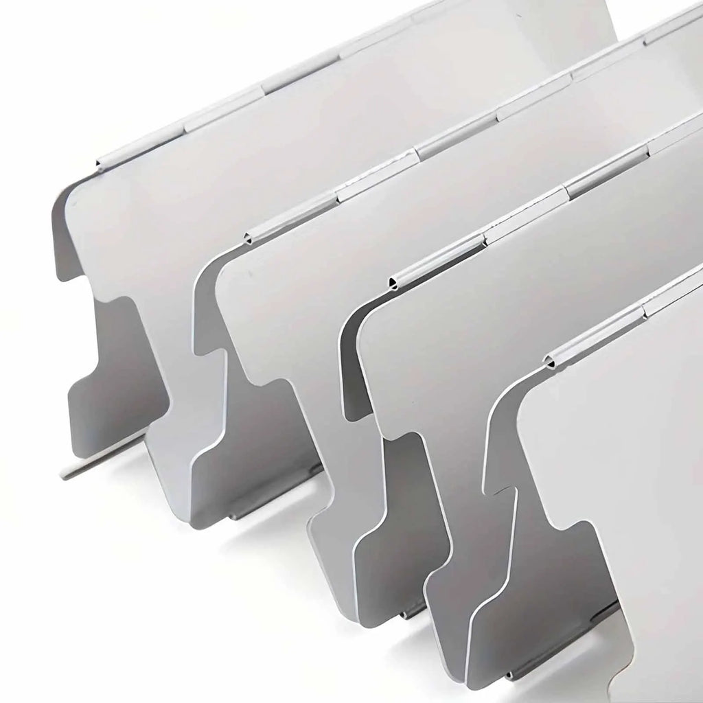 Foldable Aluminum Camping Wind Shield – 10-Panel Windscreen Camping Windscreen Babs